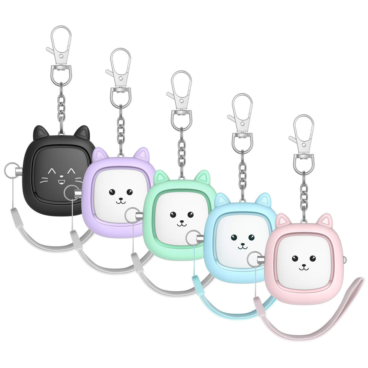 Personal Safety Alarm, VIGOROAD 3 Pack Loud 130dB Siren Emergency Panic Alarm with LED Light, Easy Pull Pin Keychain Self-Defense Security Alarm for Women, Seniors, Kids