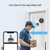 EZVIZ DP2C 1080p Video Door Viewer Peephole Camera with 4.3" Color Screen Display, Built in Chime, Rechargable Battery, APP Viewing, Two Way Audio, PIR Motion Detection, Metal Housing, Cloud/SD