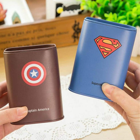 AM ANNA Tinplate Piggy Bank Storage Box Coins Storage Box-Superman
