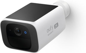 eufy security S220 SoloCam Solar Security Camera Outdoor Wireless, Continuous Power, 2K Resolution Home Security Camera, 2.4 GHz Wi-Fi, No Monthly Fee, HomeBase 3 Compatible (1, Solo Cam)