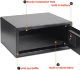 Safe Box for Home hotel, all steel password anti-theft，Electronic Money Box with Digital Keypad and Keys, Small Safe for Protect Money Laptop Jewelry A4 Documents, 42 X 37 X 20 cm（black）