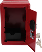 Mini Safe Box Red Dictionary Shape Money Bank Metal Piggy Bank with Lock Key Password for Coins Jewelry Valuables