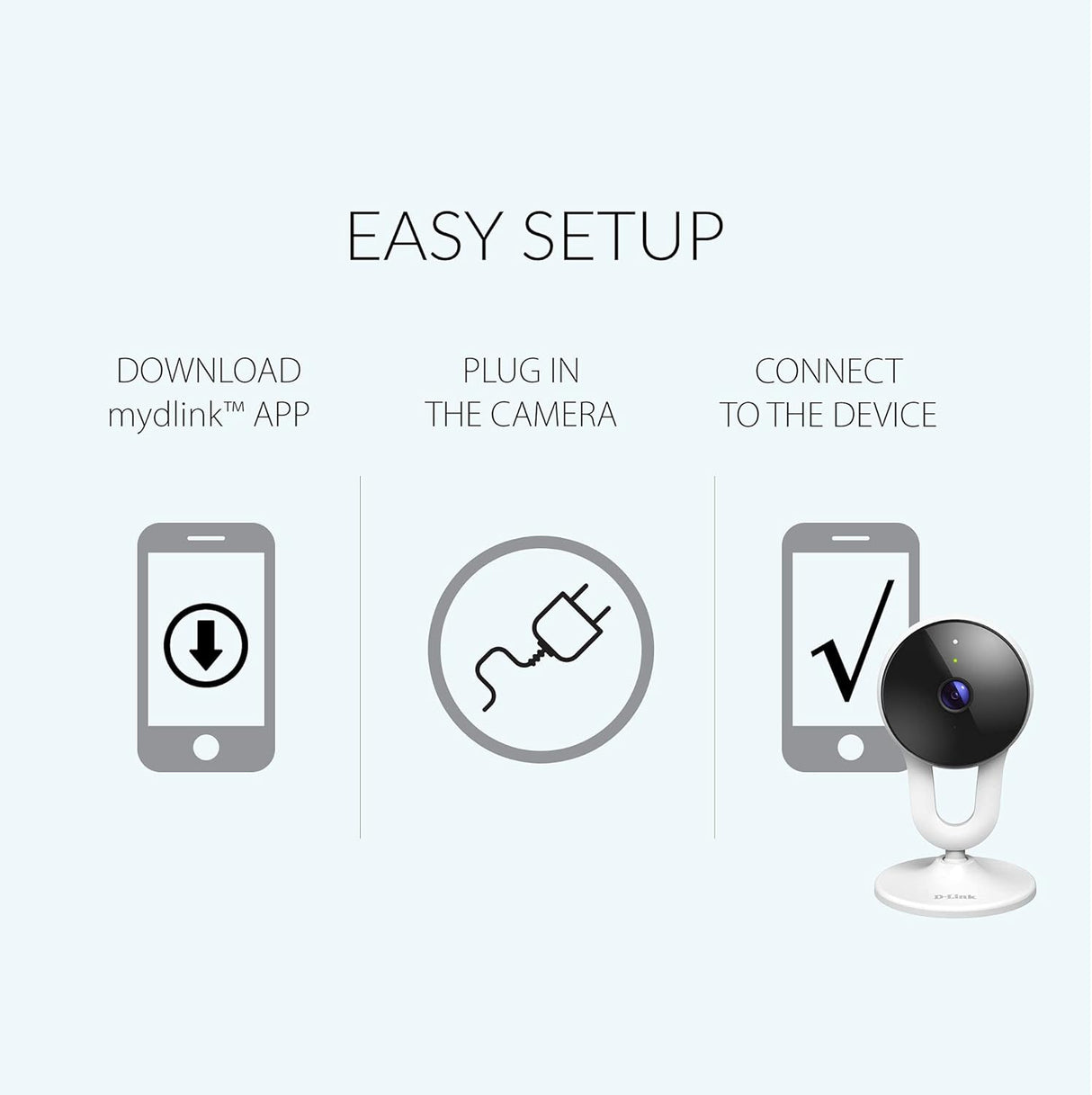 D-Link Indoor Pro WiFi Security Camera HD 1080P, Two-Way Audio, Person & Motion Detection & Night Vision, Smart Home Surveillance Network System (DCS-8300LHV2)
