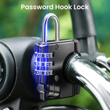 ZORBES® Motorcycle Helmet Combination Lock, 3-Digits Combination Padlock Motorbike Helmet Lock, Bike Helmet Lock Helmet Locks for Motorbikes Scooter Helmet for 22-28mm Handlebar
