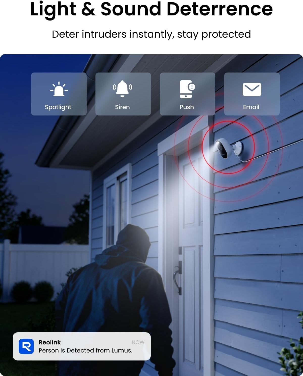 REOLINK Lumus 2K 4MP WiFi Camera with Spotlight, AI Detection