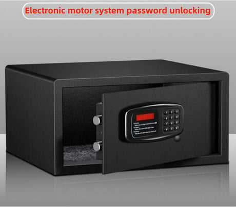 Safe Box for Home hotel, all steel password anti-theft，Electronic Money Box with Digital Keypad and Keys, Small Safe for Protect Money Laptop Jewelry A4 Documents, 42 X 37 X 20 cm（black）