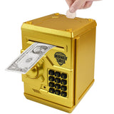 Piggy Bank Electronic Mini ATM for Kids Baby Toy, Safe Coin Banks Money Saving Box Password Code Lock for Children,Boys Girls Best Gift (Rose Gold)