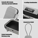 Diyife Small Safe Box Portable 4 Digit Code Safe Security Box, Waterproof | with 6 mm Thick Removable Wire Rope, Secures Valuables when Travel, on the Beach, Camping, in the Office, Cars