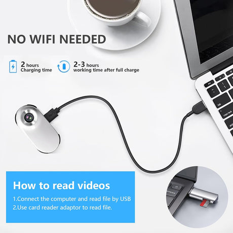 HD 1080P Cat Camera Collar with Video Record Wireless Mini Sport cam,Small Action Cameras,Body Camera for Pet Supplies/Stuff,Outdoor/Inoor Birthday Gift No WiFi