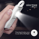 3DActive Alarmee Rechargeable Personal Safety Alarm for Self Defense, Women, Teens and Elderly, Pocket Size 130dB Loud Siren with LED Light