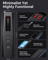 Hidden Camera Detectors, Advanced Anti-Spy Technology RF Signal GPS Tracker Finder, Wireless Bug Sweeper with Magnetic Detection for Home Office Travel Security, Real-Time Alarm