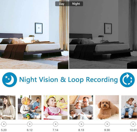 Mini Hidden Camera, 1080P HD, Portable Nanny Cam with Night Vision and Motion Detection, Built-in Battery, Covert Security Camera for Home/Office/Indoor/Outdoor