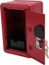 Mini Safe Box Red Dictionary Shape Money Bank Metal Piggy Bank with Lock Key Password for Coins Jewelry Valuables