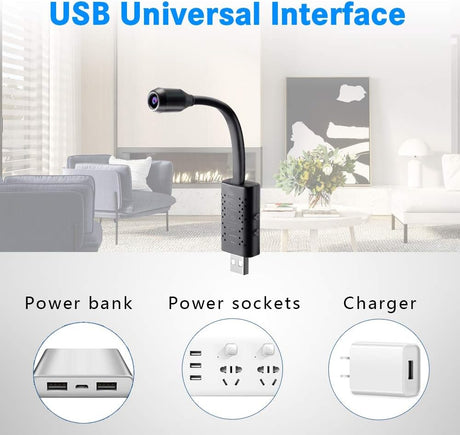 Elikliv U21 HD Smart Mini WiFi USB Camera Wide Angle Camera, Remote Network Small Camera Monitor AI Human Detection Real-time Surveillance IP Camera for Home Household