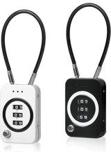 NALACAL 2-Pack Combination Cable Lock with 3-Digit Code, Black/White