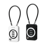 NALACAL 2-Pack Combination Cable Lock with 3-Digit Code, Black/White