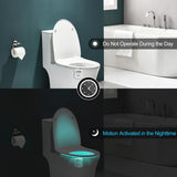 Toilet Night Light Toilet Bowl Light Motion Sensor with 8 Color Changing, Sensor LED Washroom Night Light Fits Any Toilet