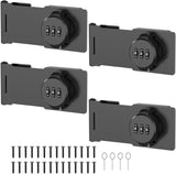 YogePote Mechanical Password Rotary Hasp Lock, Slide Latch, Black