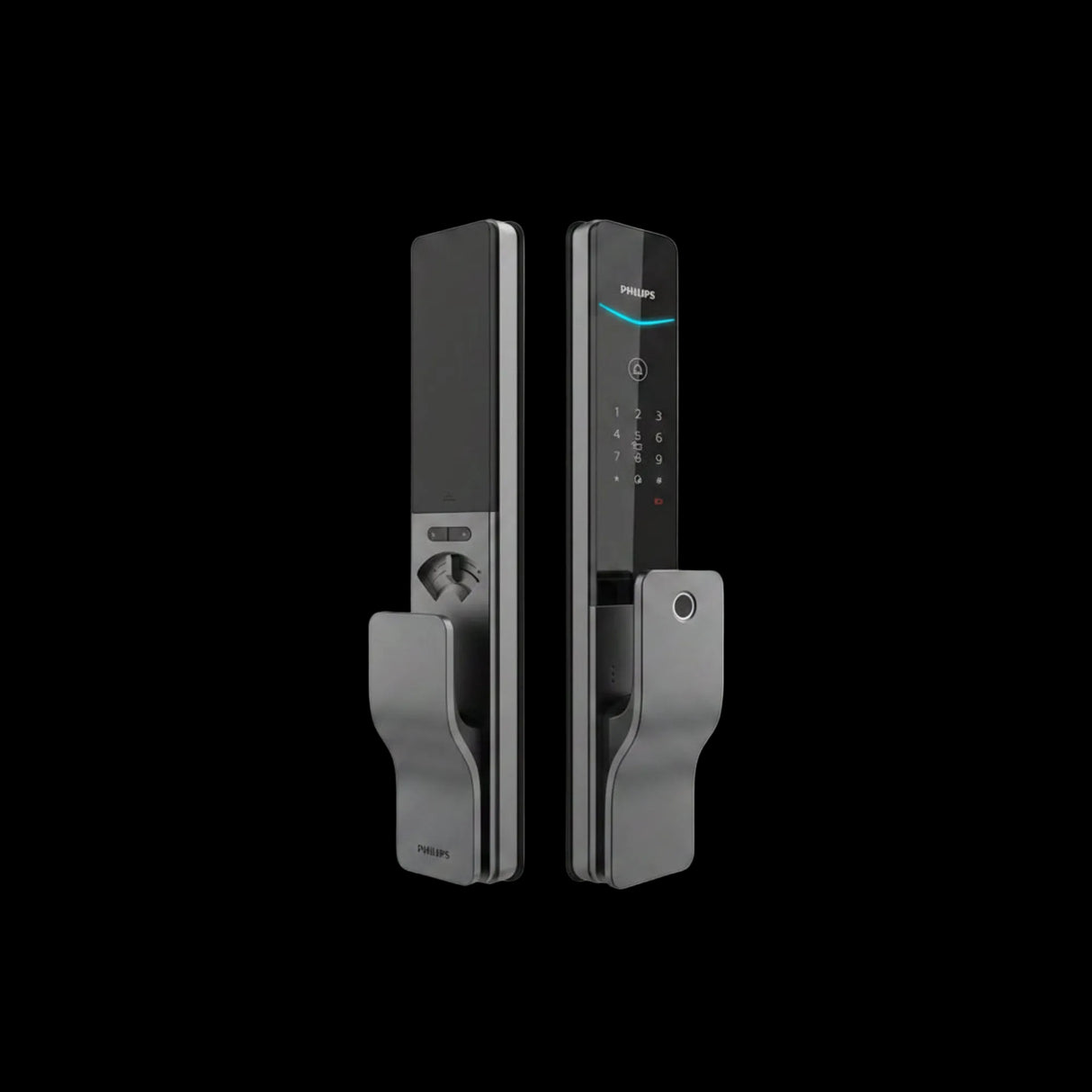 Philips EasyKey DDL801-5HBS Push-Pull Smart Lock, Fingerprint + App