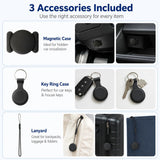 Car Tracker Support Android and iOS Systems, Magnetic Bluetooth Finder for Car with Alerts, Global positioning function,1 Year Battery Life (Includes Keychain, Strap & Mount)
