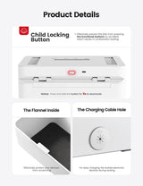 TERRIFI Metal Timed Lock Box, Time lock Box with Child Lock and LED Display, Self-Control Timer Locker, for Phones, Snacks, Video Games or Other Temptations, Can reduce Stress & Anxiety