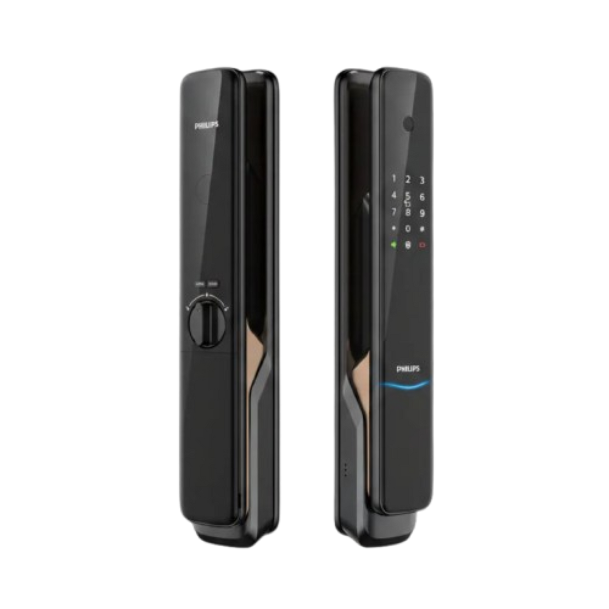 Philips Smart Lock 9300-5HBGS, Fingerprint + Card + Remote, Black