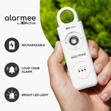 3DActive Alarmee Rechargeable Personal Safety Alarm for Self Defense, Women, Teens and Elderly, Pocket Size 130dB Loud Siren with LED Light