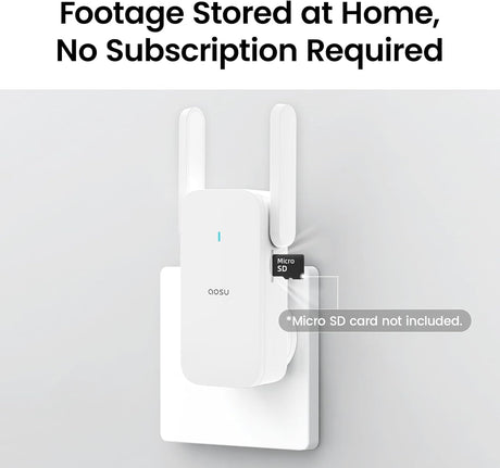 aosu Doorbell with Camera, 2K Video Doorbell, Encrypted Storage Bell Camera with AI Person Detection with AI, Battery Operated, Works with Alexa