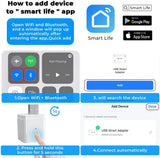 UanTii Smart Adapter Tuya Wifi USB Adapter Timing Schedule Adapter Smart Plug Woks with Smart Life App,Woks with Alexa and Google Home (1 gang)