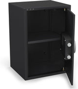 RIGID Hotel Safe Box | Tall Steel Strongbox with Digital Lock and Key | Heavy-Duty Safe for Office, Home, Business Use | Secure A4 Files, Jewelry, Cash (33D x 35W x 50H CM), Pre-Assembled