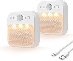 MERTTURM Motion Sensor Night Light, Wireless Rechargeable LED Night Light Indoor, 3 Sensor Modes&Adjustable Brightness (30days Standby), Stairs/Bedroom/Bathroom/Hallway Light for Kids, Adult [2 Pack]