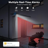 2NLF 4MP Outdoor WiFi Security Camera, 3-Lens, 360° Auto Tracking