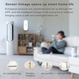 Smart Vibration Sensor for Windows and Doors, WiFi Wireless Glass Break Detector with App Alerts, Adjustable Sensitivity, Remote Monitoring, Easy Install Security Sensor
