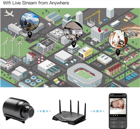 Mini Hidden Camera, 1080P HD, Portable Nanny Cam with Night Vision and Motion Detection, Built-in Battery, Covert Security Camera for Home/Office/Indoor/Outdoor