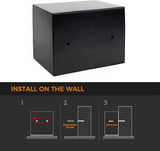 New 5.6L Safe for Home Use, Digital Cash Box with Password and Key, Suitable for Storing Cash, Documents, Jewelry, and Passports at Home, Business, Office, or Hotel (Black-5.6L)