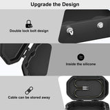 Diyife IP68 Portable Safe Box, Travel Safe Lock Box with Code, 4 Digit Combination Lock Waterproof Anti-Theft Lock Box with Removable Chain, Portable Lockbox for Beach Outdoor Dorm Hotel Home Car