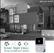 Smart Doorbell Camera with WiFi, HD Video, Mobile App Monitoring, Two-Way Audio, Black