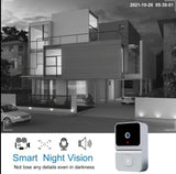 Smart Doorbell Camera with WiFi, HD Video, Mobile App Monitoring, Two-Way Audio, Black