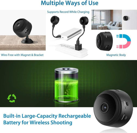 2020 new 4K Wifi Mini Camera,Spy Camera Hidden Home Security P2P Camera WiFi, Night Vision Wireless Surveillance Camera, Remote Monitor Phone App (HDWIFICAM PRO) - 64GB TF CARD
