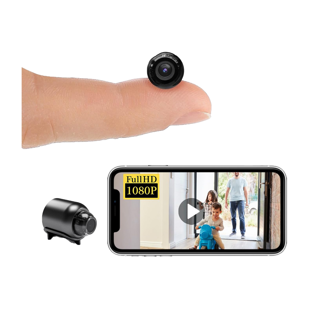 Rettru Mini WiFi Camera 1080P, Concealed, Night Vision, Cloud