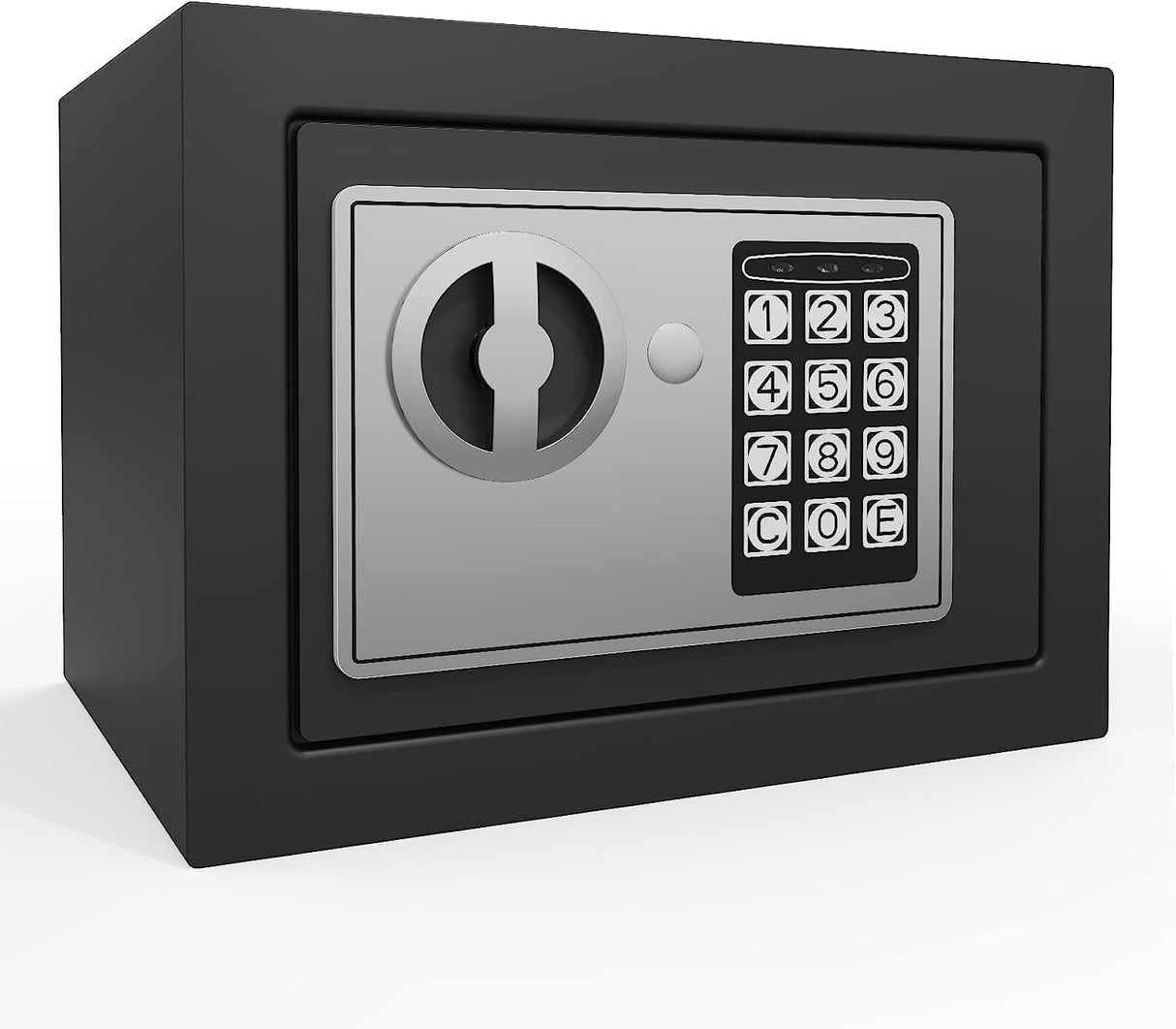 New 5.6L Safe for Home Use, Digital Cash Box with Password and Key, Suitable for Storing Cash, Documents, Jewelry, and Passports at Home, Business, Office, or Hotel (Black-5.6L)