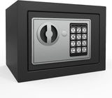New 5.6L Safe for Home Use, Digital Cash Box with Password and Key, Suitable for Storing Cash, Documents, Jewelry, and Passports at Home, Business, Office, or Hotel (Black-5.6L)