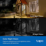 Tapo C410 Outdoor/Indoor Battery Wi-Fi Camera, 2K 3MP, 6400mAh, AI Person Detection, Color Night Vision, No Hub Required, Solar Panel Compatible