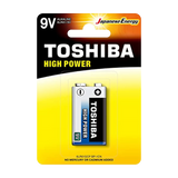 TOSHIBA 9V Alkaline Battery, High Power Vibration Resistant