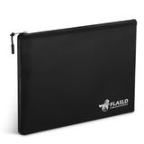 FLASLD Fireproof Document & Money Bags, Large Fireproof & Water Resistant Bag, Fireproof Folder Safe Bag for Cash, Valuables & Passport, with Silicone Coating & Zipper Closure (Storage Bag-24x12x12”)