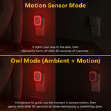 YUNLEX 2 Pack Plug in Red Sleep Night Light with Motion Sensor & Dusk to Dawn Sensor, Soft Glow, Dimmable, LED Lights for Bedroom, Sleep, Baby Nursery, Kids, Toddler, Bathroom, Hallway, Home Decor