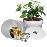 JYXindzkj Metal Flower Pot Hidden Safe, Secret Diversion Safe with Lock for Hiding The Valuables, Hidden Compartment Containers, Waterproof and Fireproof…