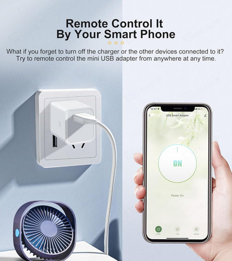UanTii Smart Adapter Tuya Wifi USB Adapter Timing Schedule Adapter Smart Plug Woks with Smart Life App,Woks with Alexa and Google Home (1 gang)