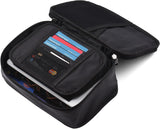 Fireproof File Document Bag Safety Organizer with 3-Digit Lock Zipper Closure Fire & Water Resistant Money Pouch Multi-Layer Card Case for Home Office Travel Passport Certificates