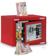 Rubik Mini Cash Deposit Drop Slot Safe Box with Key and Pin Code Option (Blue)